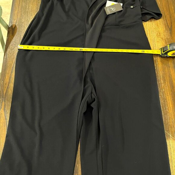 Adrianna Papell Flutter One Shoulder Black Jumpsuit Size 22W NWT - Picture 11 of 13